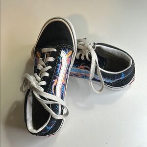 VANS OLD SHOOL ELECTRIC FLAME SKATEBOARD SNEAKERS SIZE KIDS 2